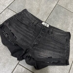 We The Free Women's Black Denim Shorts